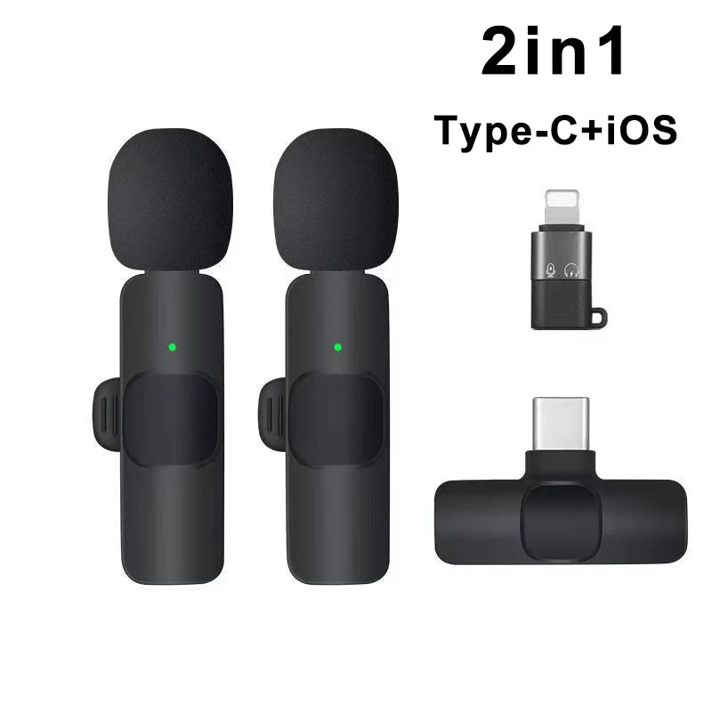 Creator Gear Studio Wireless Lavalier Microphone Portable Audio Video Recording Mini Mic for iPhone Android Live Broadcast Gaming Phone Mic