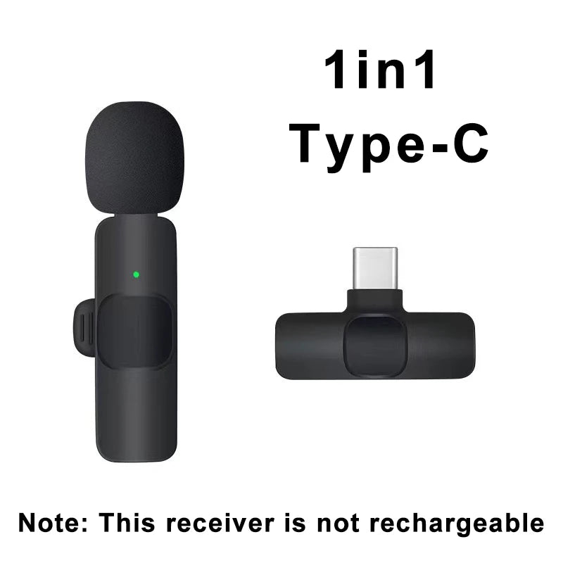 Creator Gear Studio Wireless Lavalier Microphone Portable Audio Video Recording Mini Mic for iPhone Android Live Broadcast Gaming Phone Mic