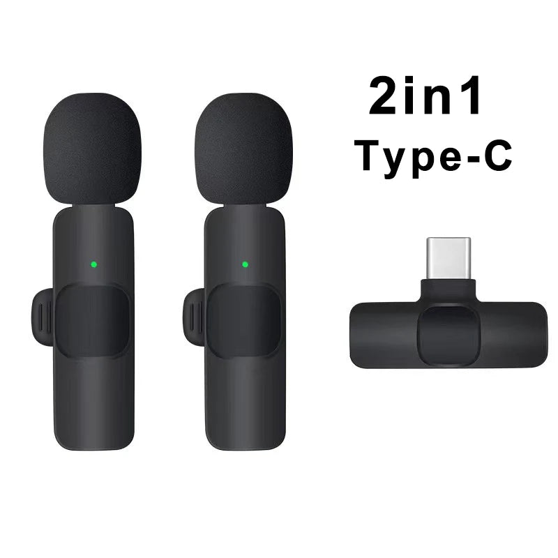 Creator Gear Studio Wireless Lavalier Microphone Portable Audio Video Recording Mini Mic for iPhone Android Live Broadcast Gaming Phone Mic